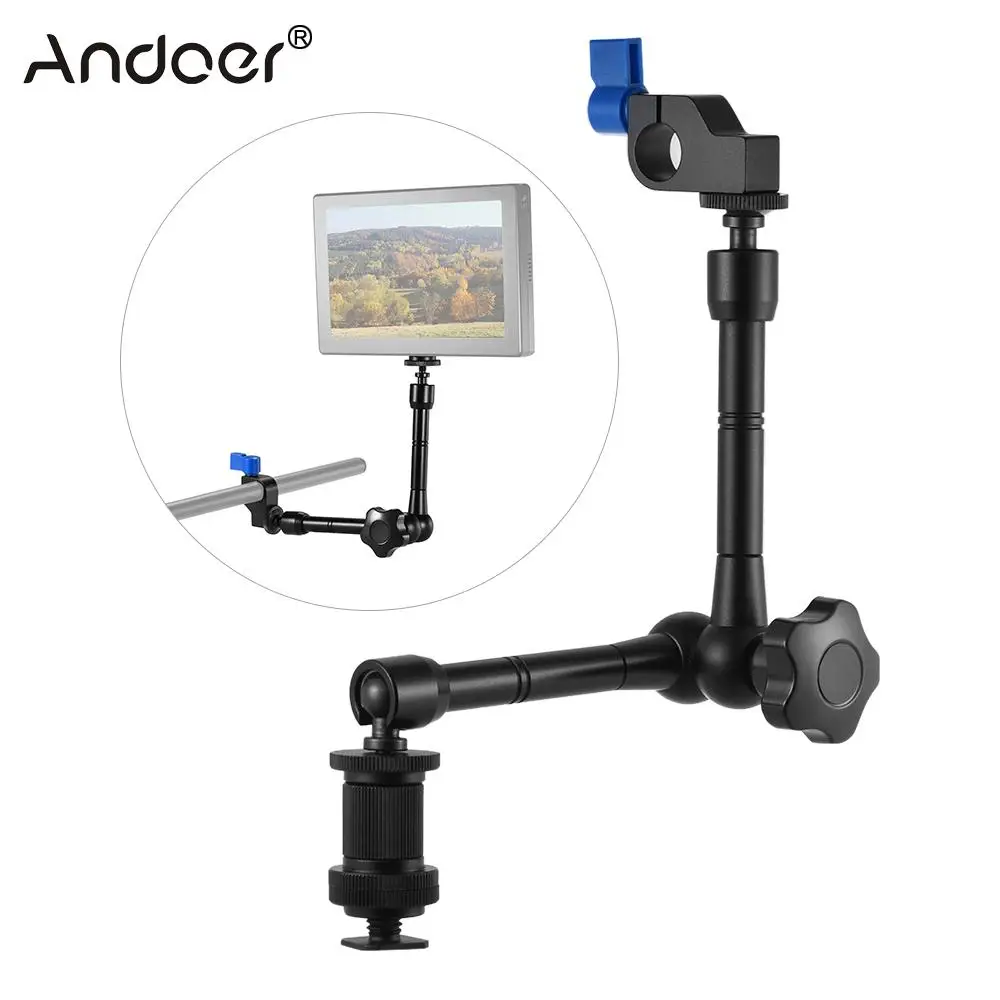 

Adjustable Articulating Friction Arm with 15mm Rod Clamp Mount for Field Monitor LED Light Flash Microphone Camera Cage Rig