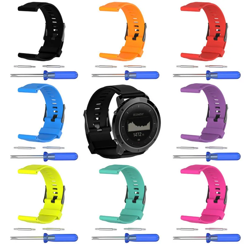 

Colorful Silicone Repalcement Strap for Suunto Traverse Replacement Wristband With Screwdriver for Suunto Traverse Smart Watch