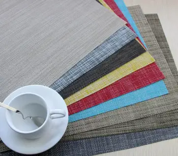 

Placemats Dining Table Mat Stain Slip Resistant Washable PVC Table Mat Heat Insulation Restaurant Dining Bar Plate Mat SN2299