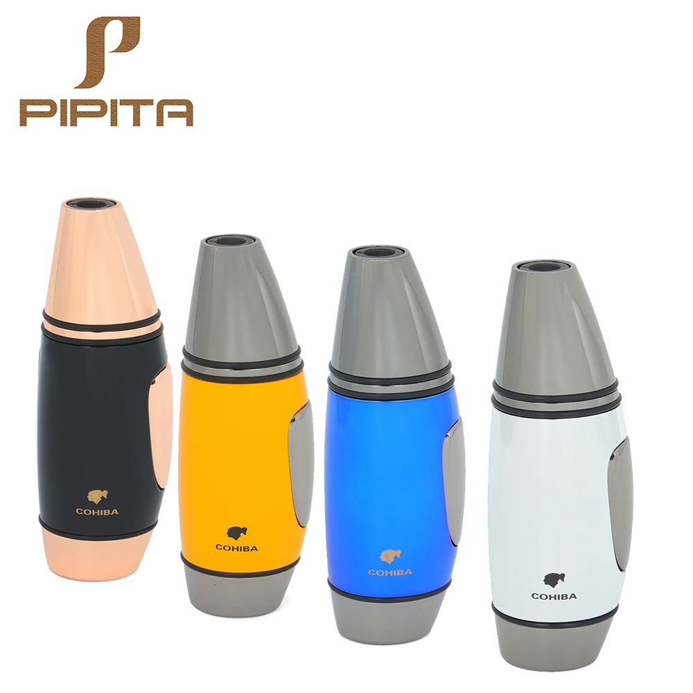 COHIBA зажигалки для сигар ветрозащитная Зажигалка Факел струйное пламя