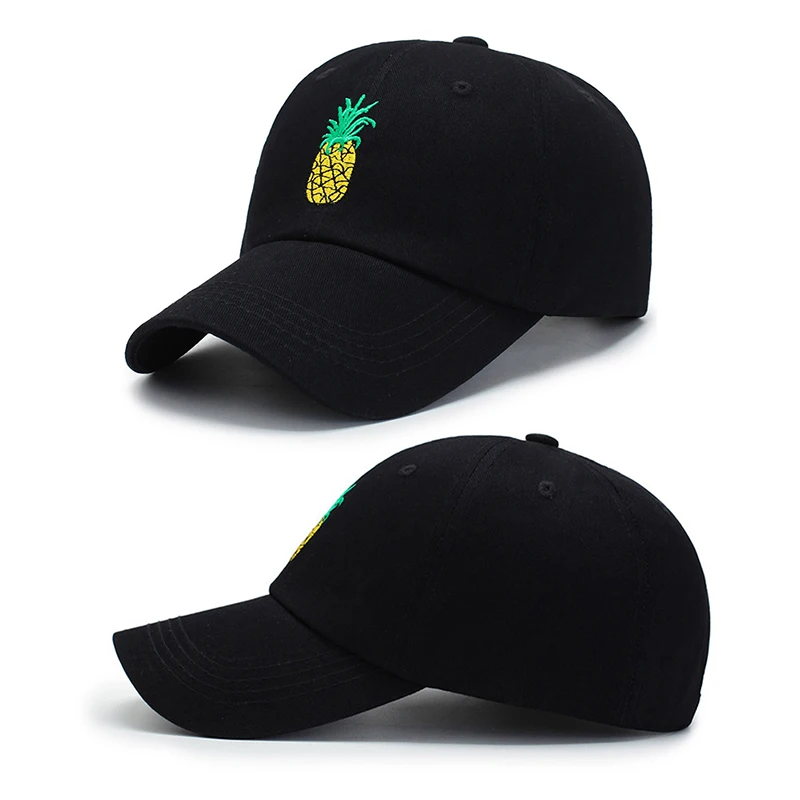 

VORON New Pineapple Embroidered Baseball Cap Funny Fresh Fruit Hipster Hat Pineapple Dad Hat Baseball Cap Casual Adjustable Cap