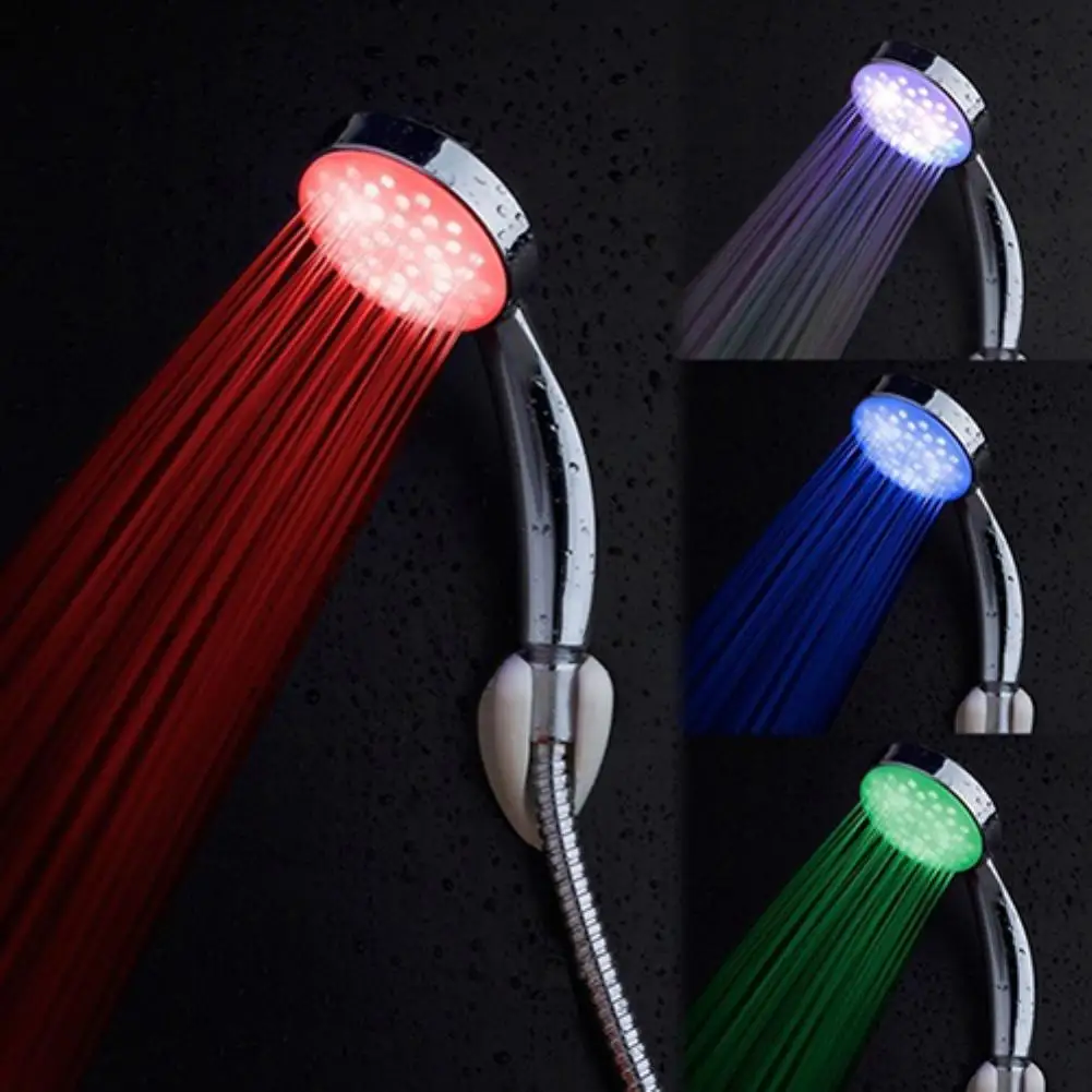 bath showerhead creative automatic color changing glow rainbow shower light