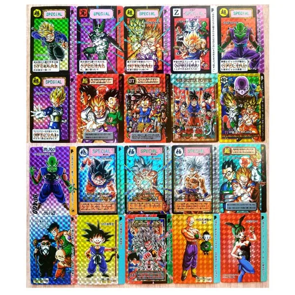 

43pcs Dragon Ball Super Ultra Instinct Goku Jiren Action Toy Figures Commemorative Edition Game Flash card Collection Cards