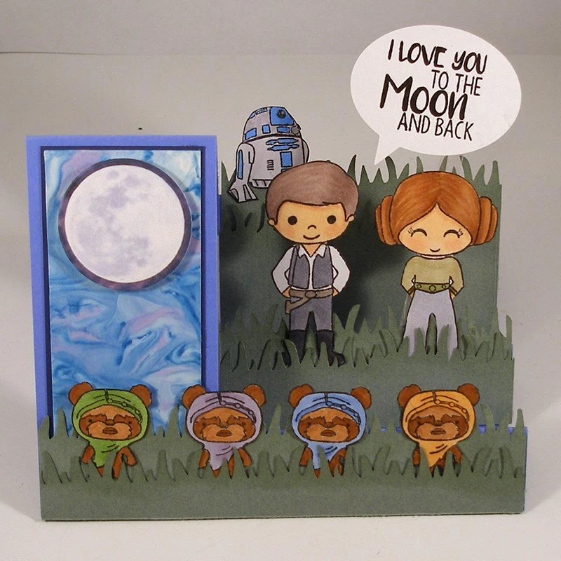 

moon and back Silicone Seal Yourself Scrapbooking Album Sheets Decorative Clear Stamps Wedding Decoration