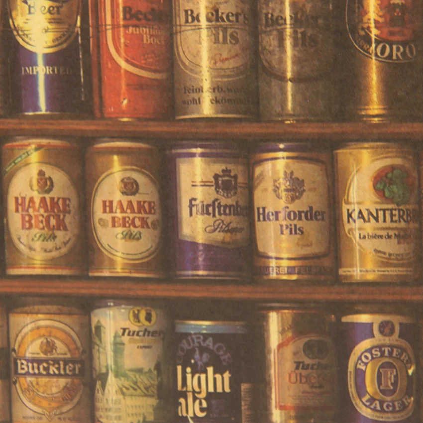 TIE LER Beer Encyclopedia of Graphic Evolutionary History Bar Counter Adornment Kitchen Retro Poster Wall Sticker 51.5X36cm