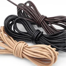 Лидер продаж сандалии из натуральной кожи с круглым носком стринги шнур кожаный шнур веревочный для DIY Изготовление браслета ожерелья 1,5/2,0/2,5/3,0/4,0 мм