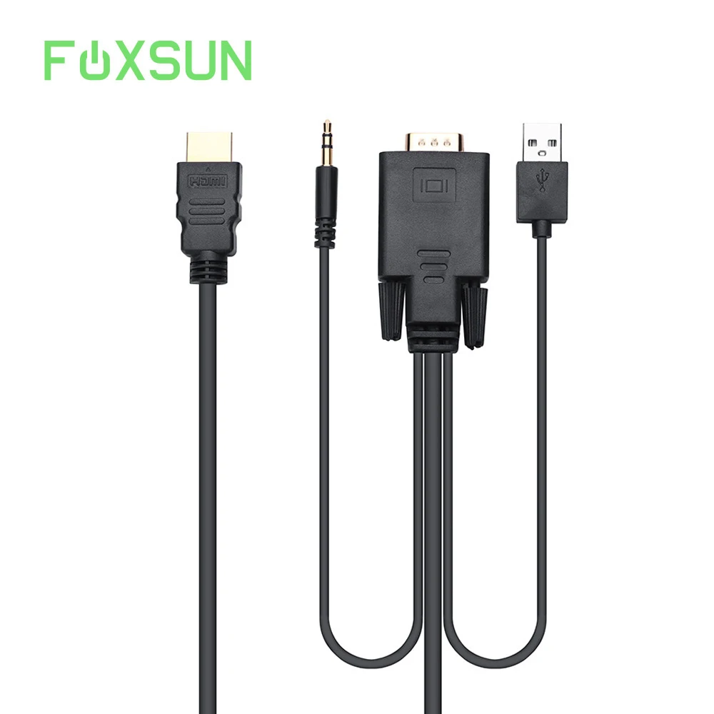 VGA HDMI выход HD 1080p TV AV видеокабель преобразователь адаптер Plug and Play с аудио для s