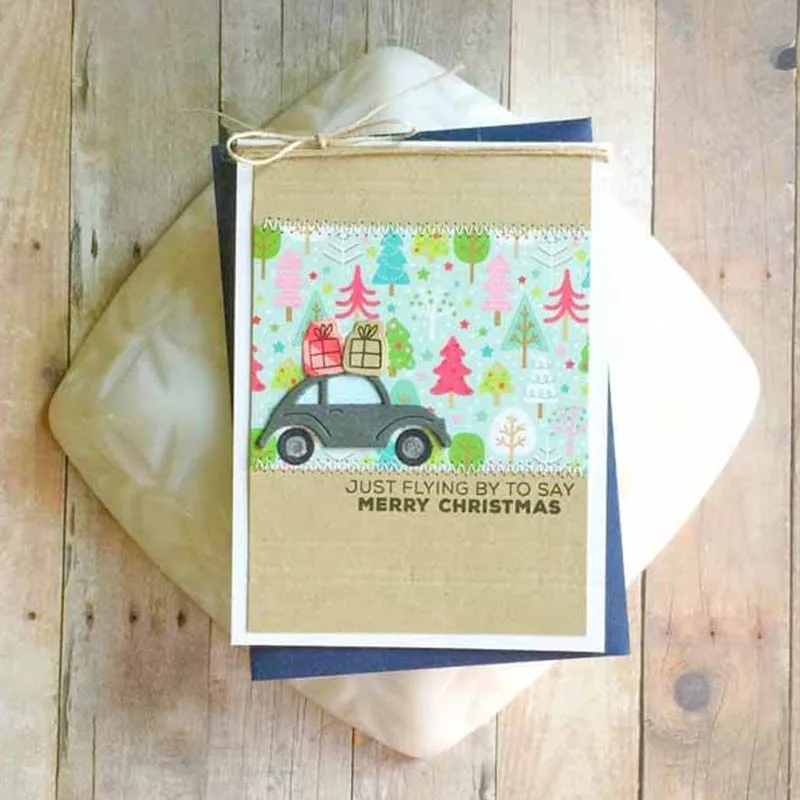 Car on the road Etching metal cutting die carbon steel for DIY Scrapbooking/Card Making/Kids Fun Decoration Supplies | Дом и сад