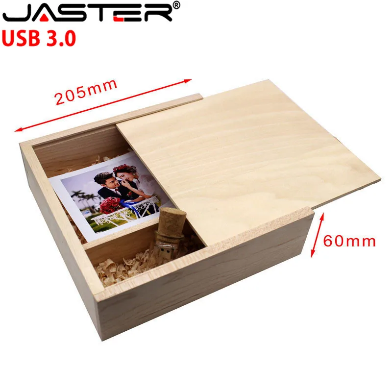JASTER USB 3 0 205*205*60 мм фотоальбом деревянный + коробка usb флеш накопитель 16Гб 32 ГБ