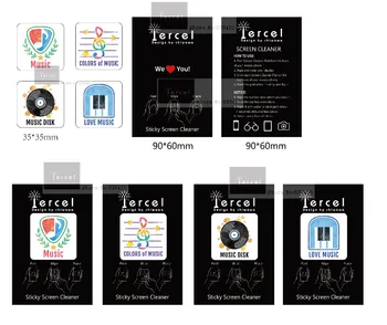 

100pcs/Lot " Music" mobile phone sticky cleaner.Magic cleaner.Camera design sticky cleaner,kindle screen sticky cleaner