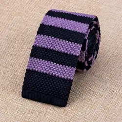 HH-325 Новое поступление фиолетовые Вязаные Галстуки для мужчин Классический Повседневный стиль Hi-Tie дизайн 6 см тонкий галстук для мужчин s