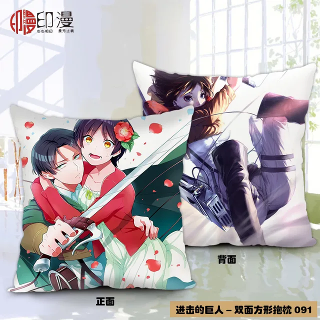 Anime Attack on Titan Polyester Double-Faced Pillowcase