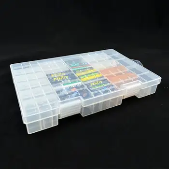 

OUNONA Portable AAA AA C D 9V Battery Holder Hard Plastic Battery Storage Case Box Organizer