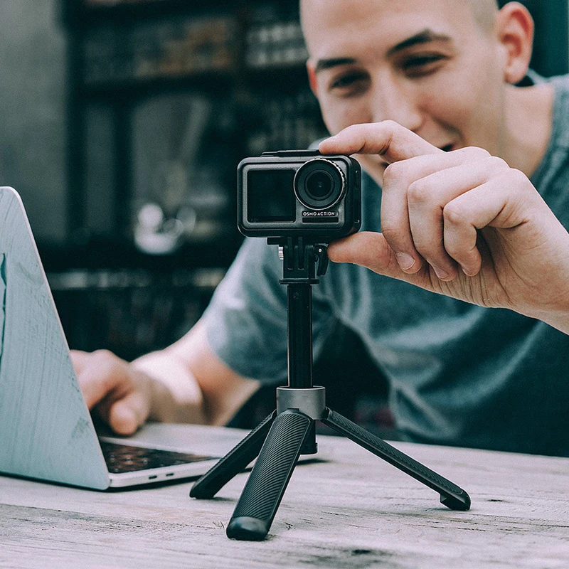 

OSMO Accessories Extension Pole Mini Tripod 1/4 Inch U&niversal Selfie Rod For DJI OSMO Action Camera Pocket Gimbal