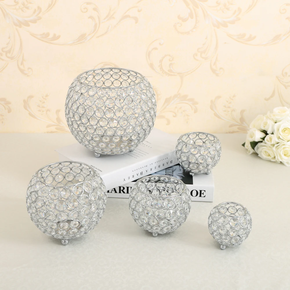 Wedding Centerpiece Candle Holders Crystal Votice Candle Lantern Bowl