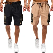 HuLooXuJi новые летние мужские шорты модные камуфляжные строчки военные Короткие штаны мужские повседневные пляжные шорты Размер США: S-2XL