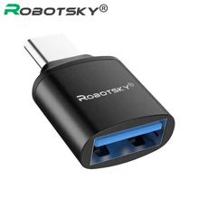 Robotsky адаптер типа OTG C штекер USB 3,0 Женский конвертер данных 2 в 1 Зарядка и синхронизация USB C type-c кабель для samsung Macbook