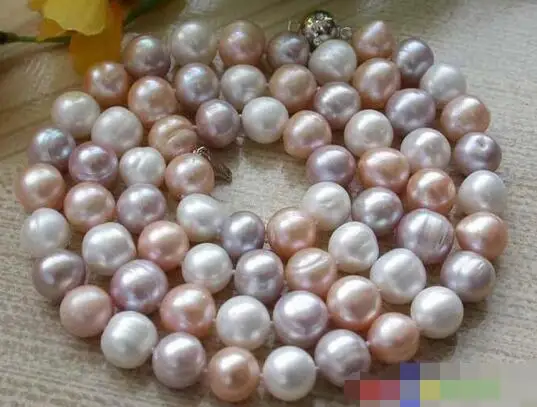 

FREE SHIPPING>>>@@ > 3636 multicolor ROUND FRESHWATER PEARL NECKLACE