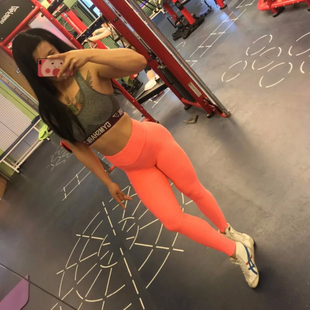 Mixiduo Women's Yoga Workout Leggings Sports Sportswear Solid Color Yoga Pants White And Black Fitness Yoga Pants  (21)