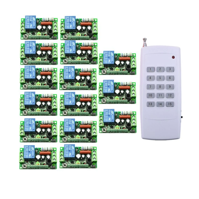 

AC 220V 15CH RF Wireless Electric Garage Gate Light Wireless Remote Control Switch & Transmitter/ Radio Receive Controller