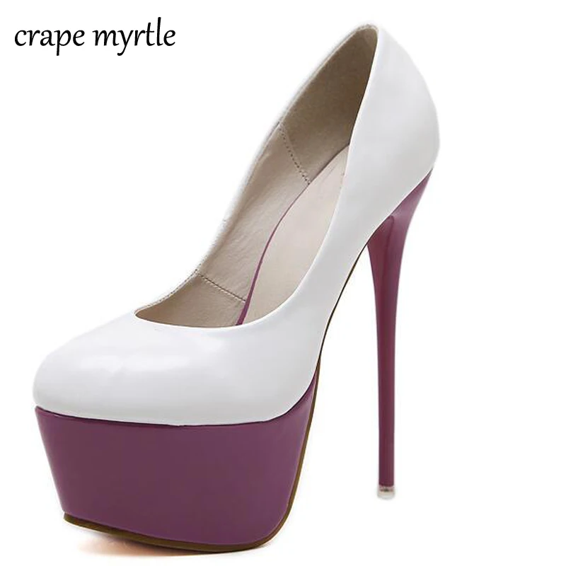 

shoes woman wedding shoes women high heel platform Women Pumps Stiletto Thin Heel Women heels 2018 purple platform shoes YMA141