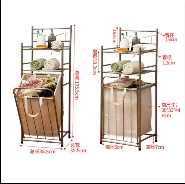 Грязный корзина для белья получает ведро из многослойной стеллажи|shelving|bucket |