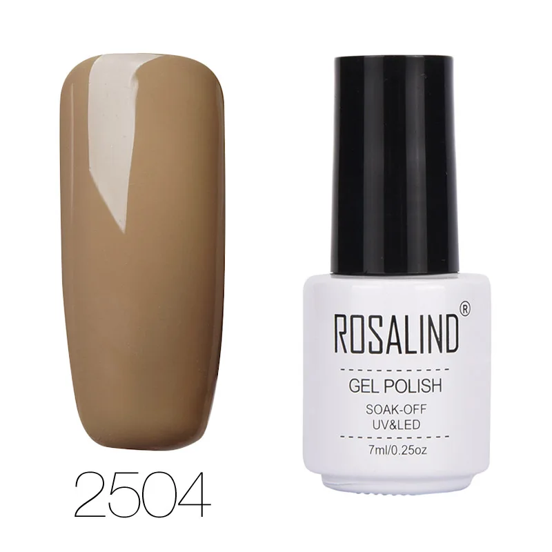 ROSALIND Гель-лак для ногтей лак для наращивания ногтей 7 мл Soak off праймер белый Полупостоянный Набор для маникюра Гибридный гвоздь art - Цвет: 2504