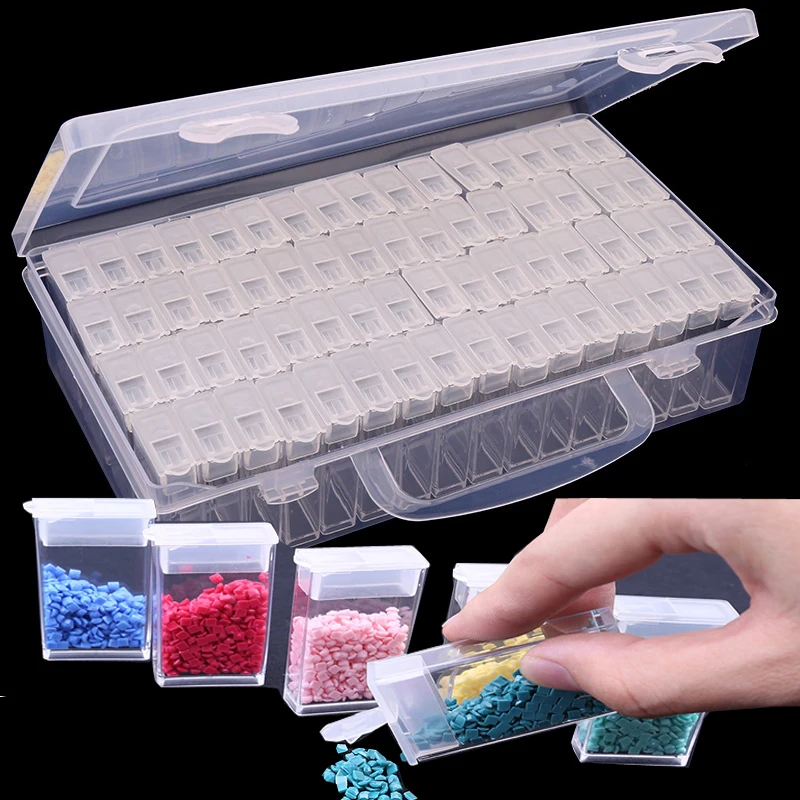 Daimond transparent plastic storage box New Diamond embroidery diamond