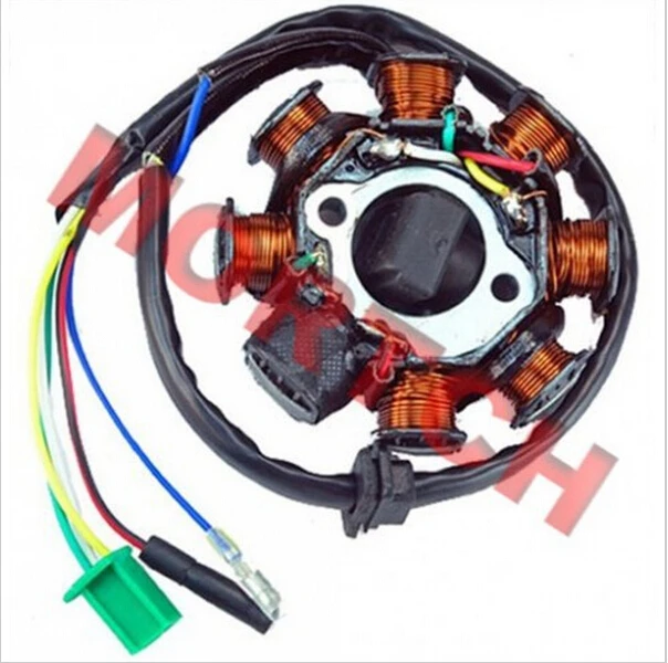

Chinese scooter GY6 parts GY6 125cc 150cc 8 Pole Stator for Scooter ATV Go Karts Moped motorcycle part 139QMB 152QMI 157QMJ