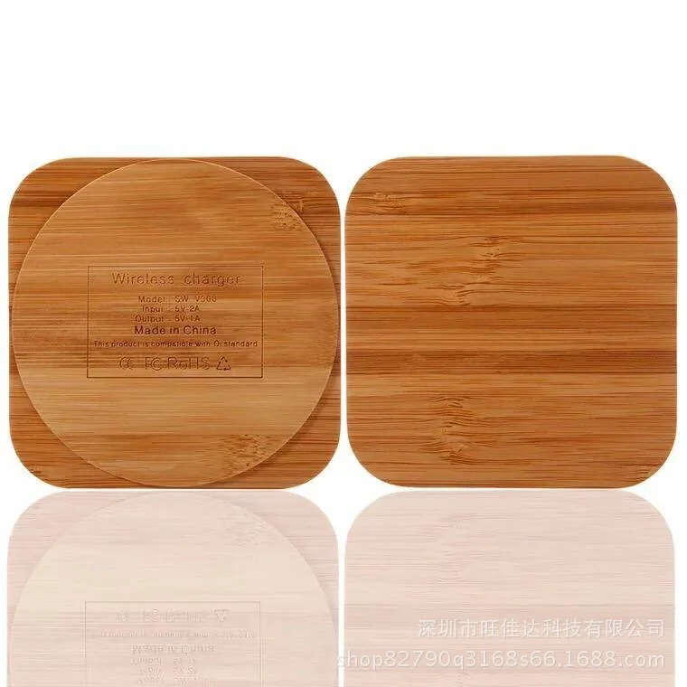

Wireless Charger for iphone 8 X 5V2A Output Charger for Samsung S9 Note 8 Bamboo Material Phone Accessories