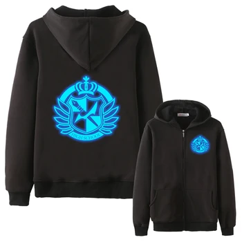 

High-Q Unisex Anime Cos DanganRonpa noctilucent Hooded Hoodie Mono Kuma bear hoodie DanganRonpa jacket coat Cardigan