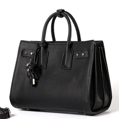 

2018 novelty genuine leather organ tote bag for women cowhide business bag OL lady elegant commuting handbag luxury shoulder bag