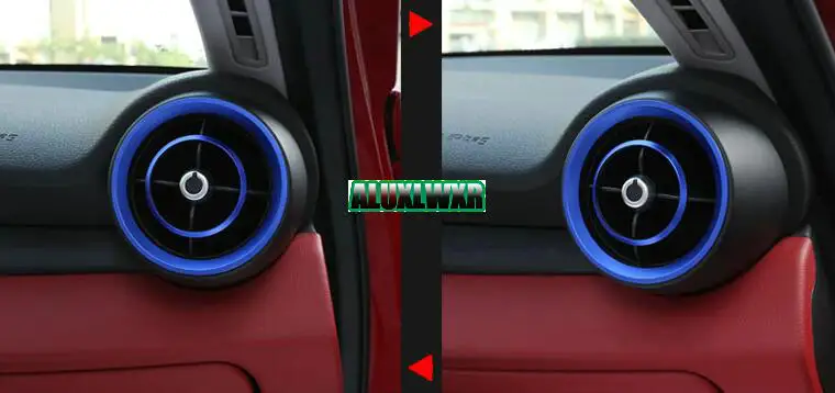 Автомобиль-Стайлинг красный Dashboard боковой Air Vent Выход Обложка отделка кольцо 4 шт. подходит для Alfa Romeo Giulia 2017 автомобиль Интимные аксессуары