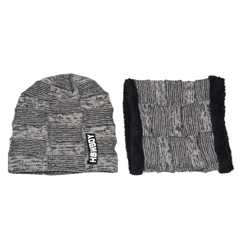 Зимние шапки Skullies Beanies, зимние шапки бини для мужчин и женщин, шерстяной шарф, шапки, Балаклава, маска, вязаная шапка - Цвет: 03