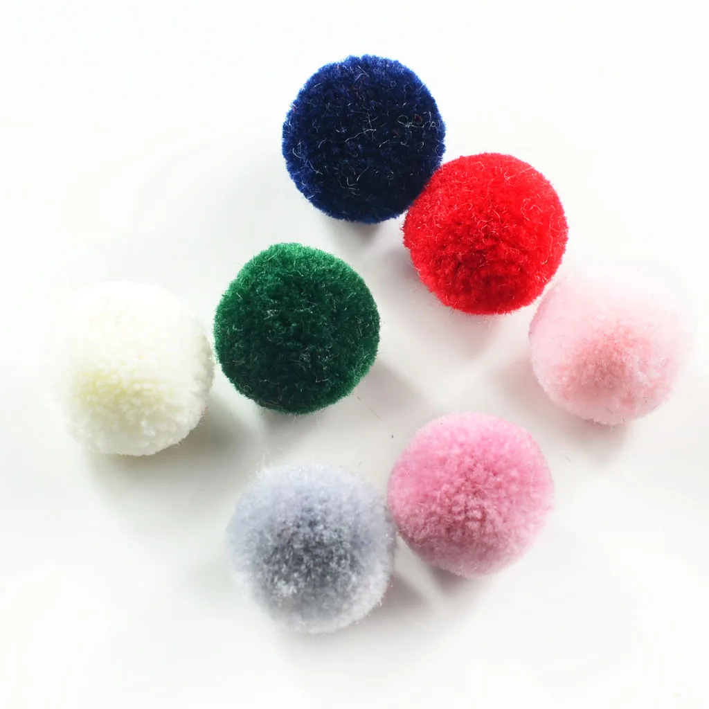 50pcs Mixed Color DIY Wool Felt Balls Pom Pom Beads Crafts Decoration 15mm