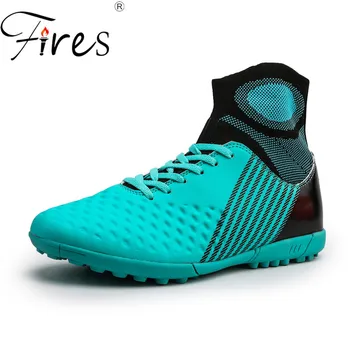 

Fires Men's Sport Shoes Outdoor Superfly Futsal Soccer Boots Ankle High Trainning Boots Cleats kids Student Football Sneakers