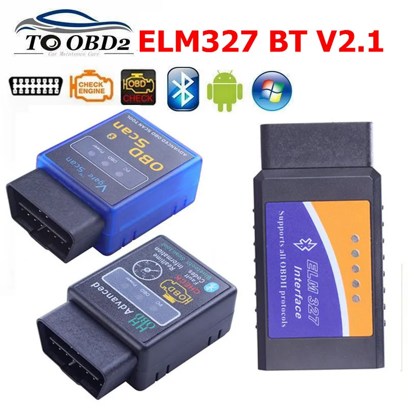 Высококачественный VGATE MINI ELM 327 V2.1 Bluetooth-сканер OBD2/Расширенный сканер кода obd OBDII