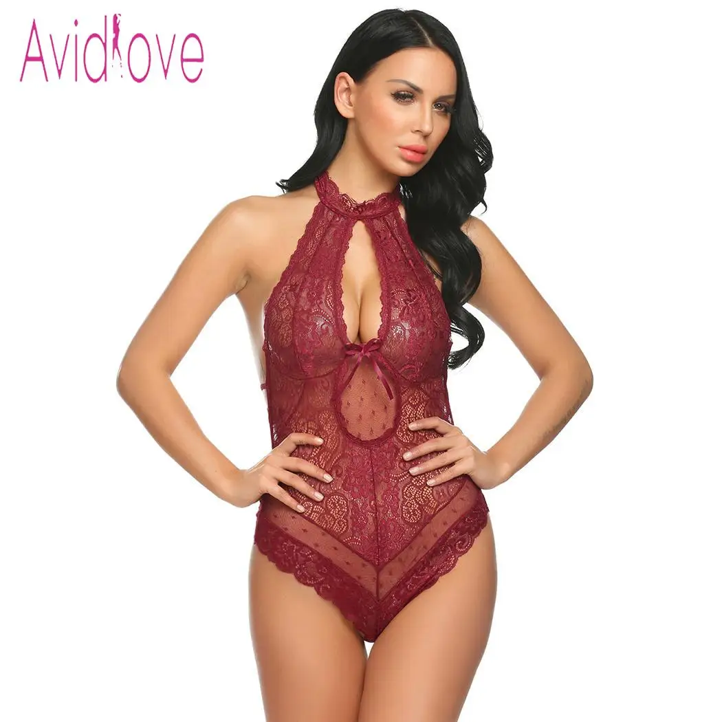 Женское кружевное белье Avidlove эротическое нижнее из кожи с цветочным принтом