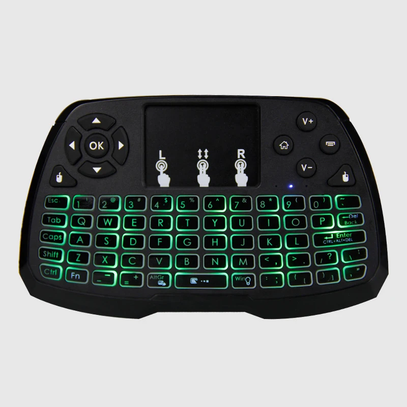 2 4 GHz Беспроводная мини клавиатура с подсветкой Клавиатура Air Mouse Touchpad контроллер