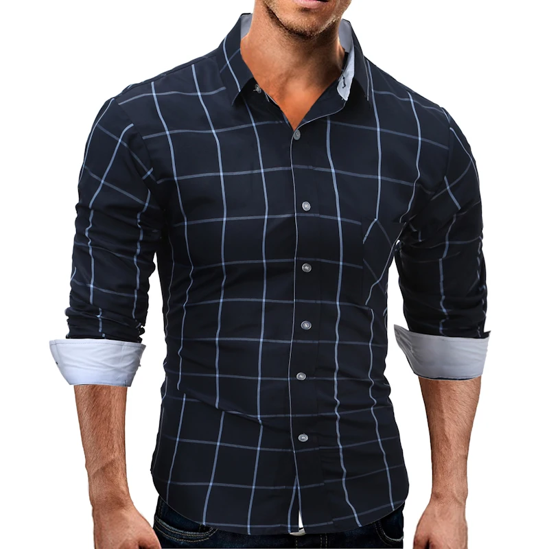 Size M 3XL New Autumn Fashion Brand Men Clothes Slim Fit Men Long