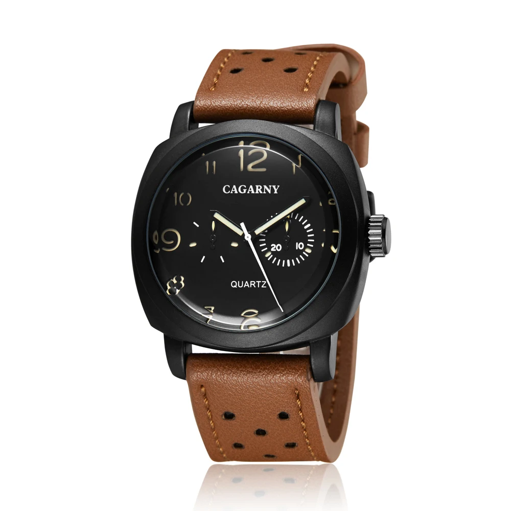 Men's Fashion Casual Sport Quartz Watch Mens Wrist Watches Top Brand Luxury Leather Drop Shipping Wristwatch Male Clock drop cheap price promotion (1)