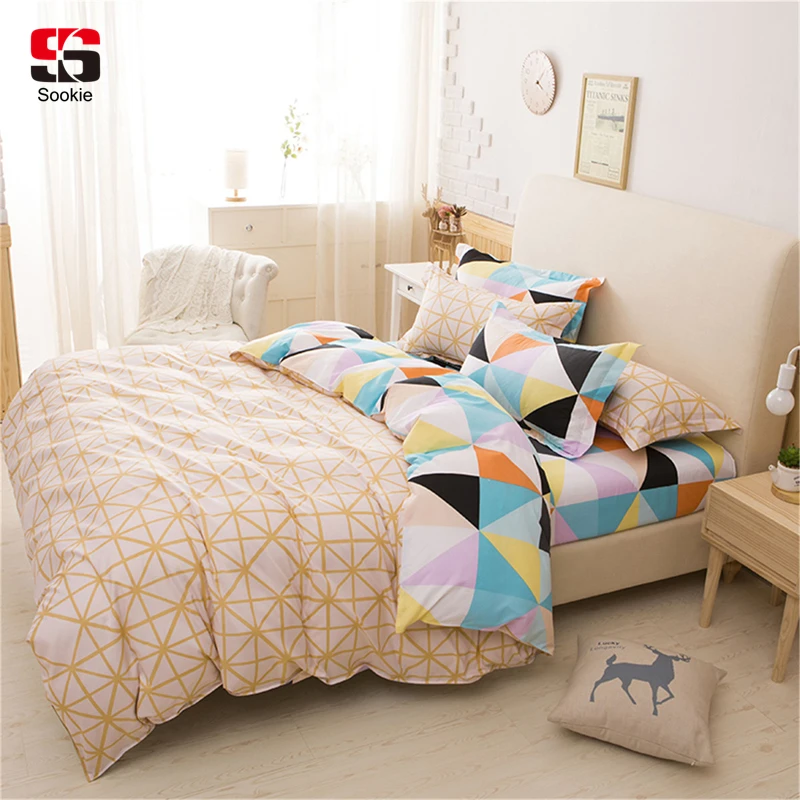 Sookie Reversible 3/4 Pieces Bedding Sets Geometric Pattern Duvet Cover