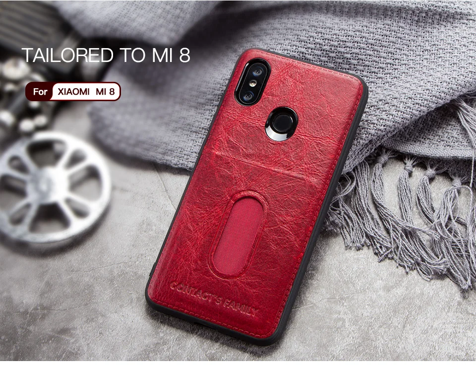 Чехол для сотового телефона Xiaomi mi8 Crazy Horse из натуральной кожи, задняя крышка, чехол для Xiaomi 8, чехол со слотом для карт, противоударный, полная защита