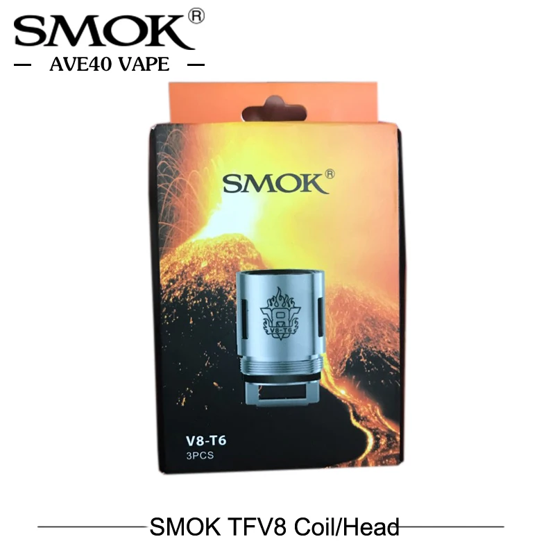 Original Smok TFV8 Tank Coil Head V8-T8 T10 T6 Q4 X4 coils SMOKTECH Replacement coil V8 T8 coil head 0.15ohm for TFV8 Atomizer