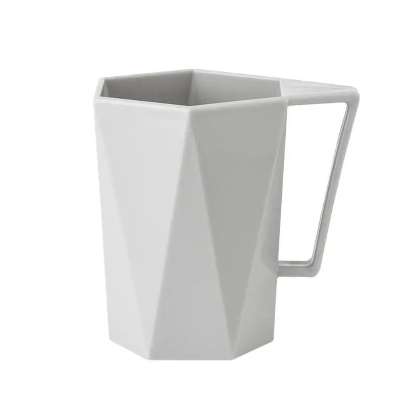 Креативная чашка для полоскания рта, чашка для мытья, геометрические стаканы для ванной комнаты, кружки для парных молочных напитков, чашки для зубных щеток - Цвет: Grey