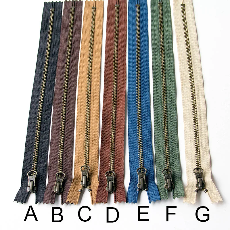 1 шт. YKK 5 # разъемная застежка молния металлическая бронзового цвета с закрытым