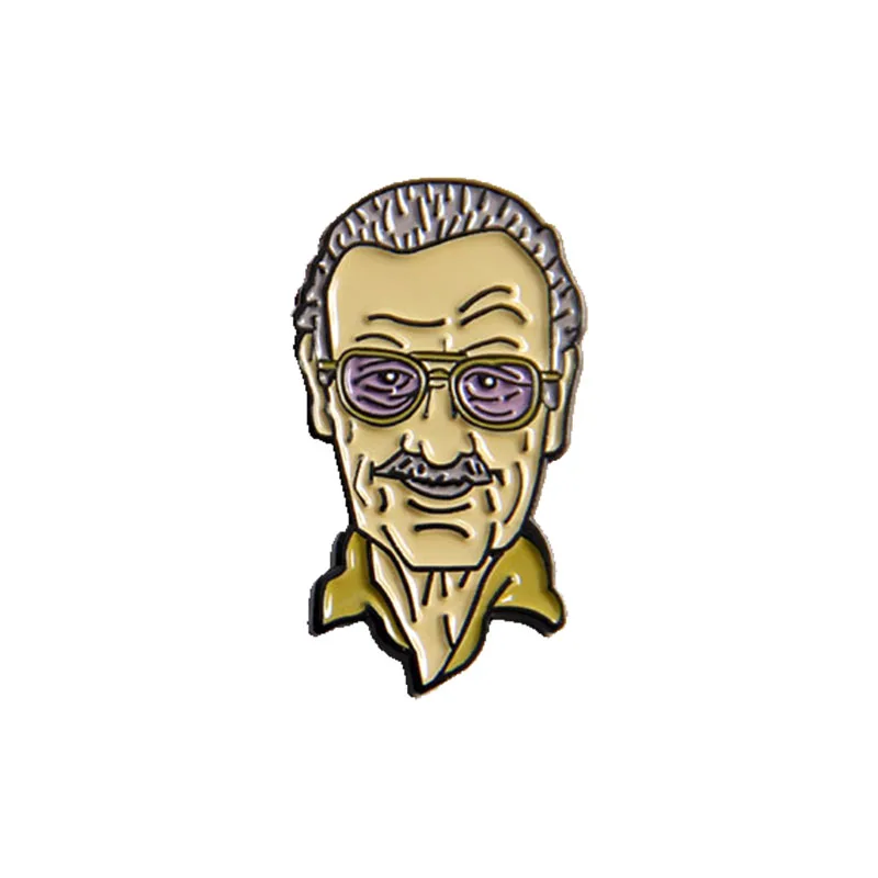 

Marvel avengers Stan father brooch badge pin men women fashion jewelry gift for women men bag car clothes brooches and pins