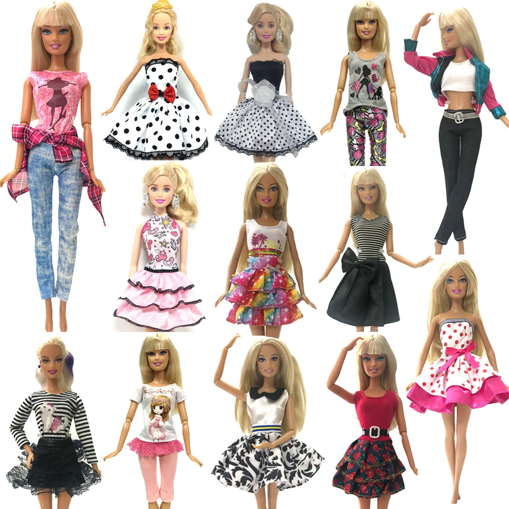 NK One Set mode poupée jupe belle tenue de fête à la main robe bleue pour Barbie poupée accessoires bébé jouets JJ