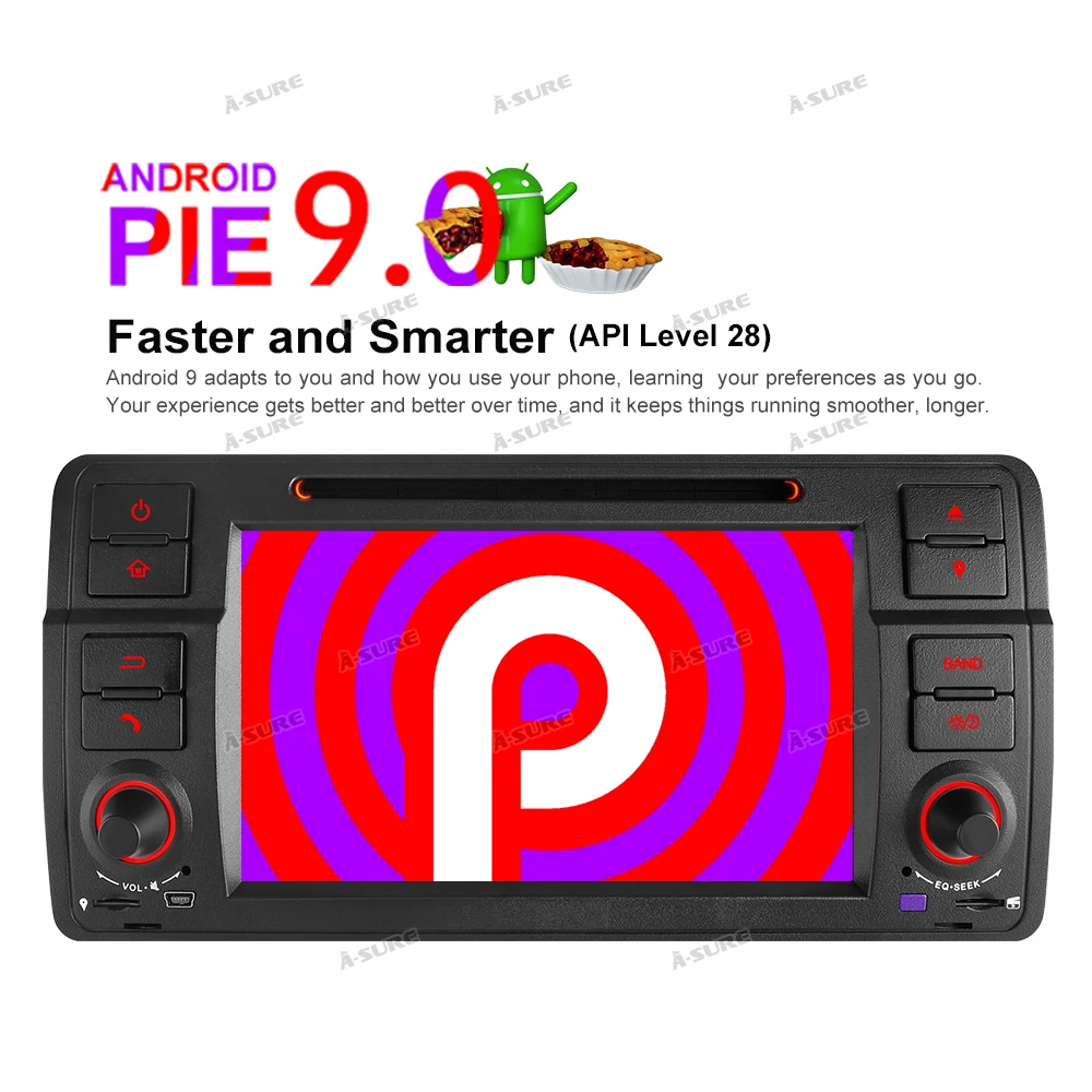 Clearance A-Sure 7 Inch 2 Din Android 9.0 Car Auto Radio GPS DVD Player Sat Stereo Navigation For BMW E46 1998-2006 M3 DAB+ 32GB ROM 3 Clearance A-Sure 7 Inch 2 Din Android 9.0 Car Auto Radio GPS DVD Player Sat Stereo Navigation For BMW E46 1998-2006 M3 DAB+ 32GB ROM 3