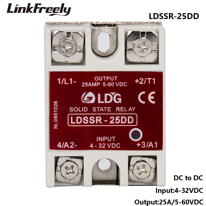 

SSR-25DD 25A Solid State Relay 3V 3.3V 5V 12V 24V DC Input Output: SSR DC DC 5V-60V DC Voltage Relay Board SSR 25DD 10DD 40DD